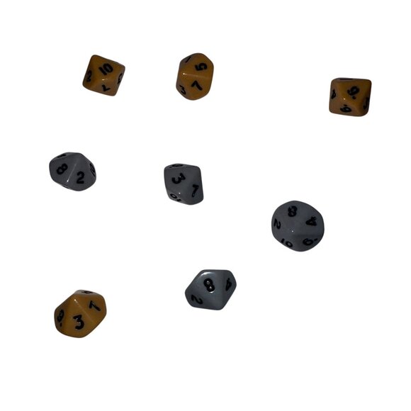 Hasbro Axis and Allies North Africa Board Game Tan Gray Dice Repalcement Parts - Picture 2 of 2